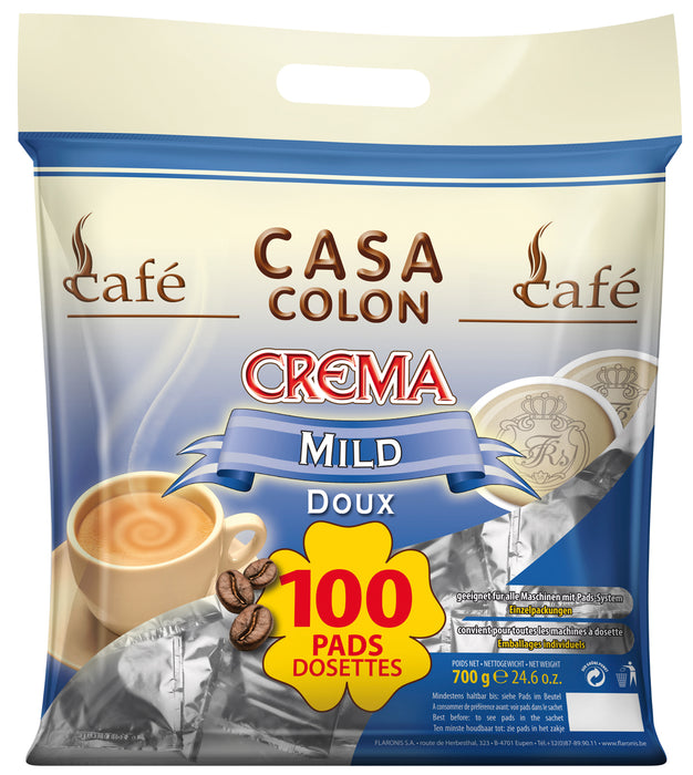 CASA COLON - SENSEO®* COMPATIBLE COFFEE PADS - MILD - 100 PCS