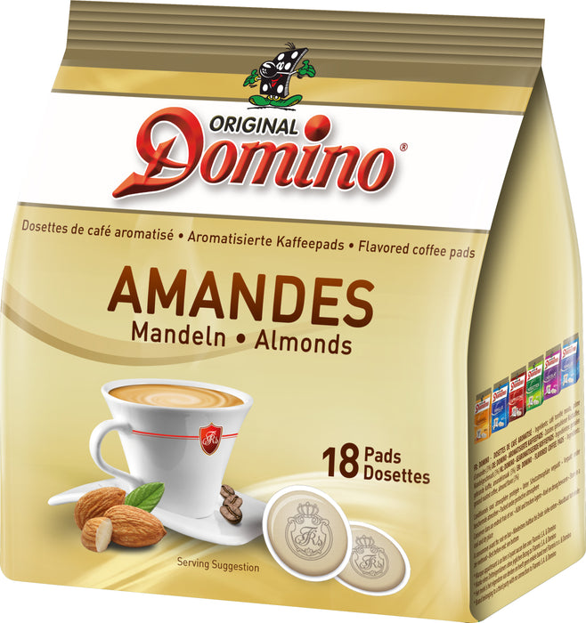 DOMINO - DOSETTES DE CAFÉ COMPATIBLES SENSEO®* - AMANDE - 18 PCS