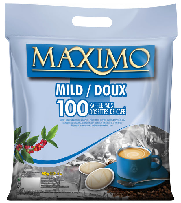 MAXIMO - SENSEO®* COMPATIBLE COFFEE PADS - MILD - 100 PCS